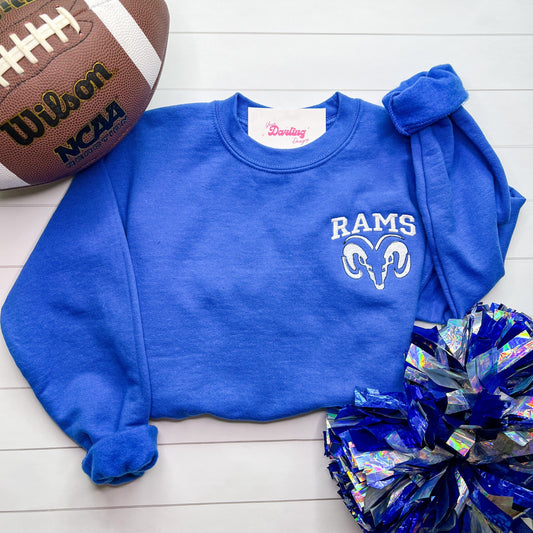 Rams Spirit Embroidery Crewneck