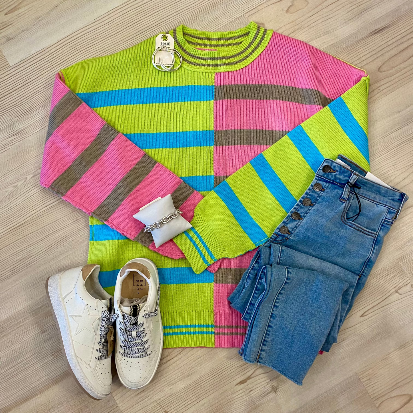 Veda Color Block Sweater