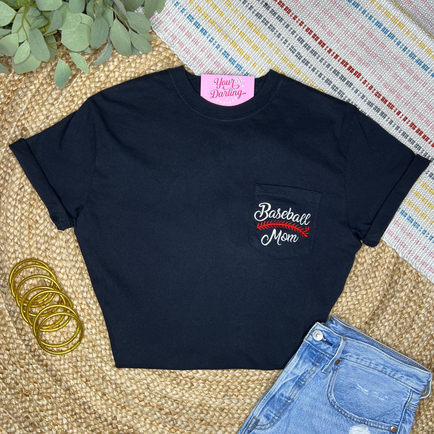 Baseball Mom Comfort Color Tee