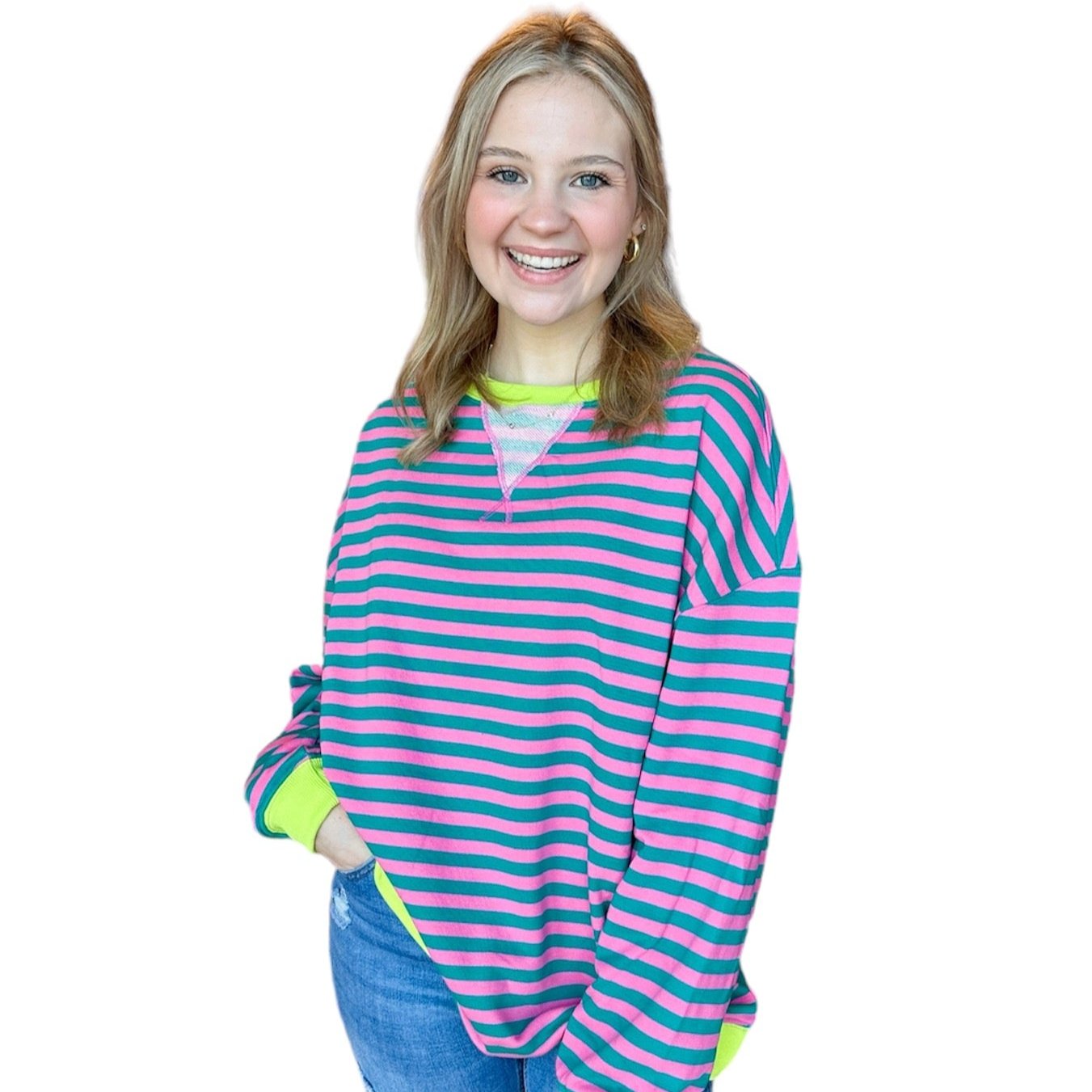 Oversize Stripe Top