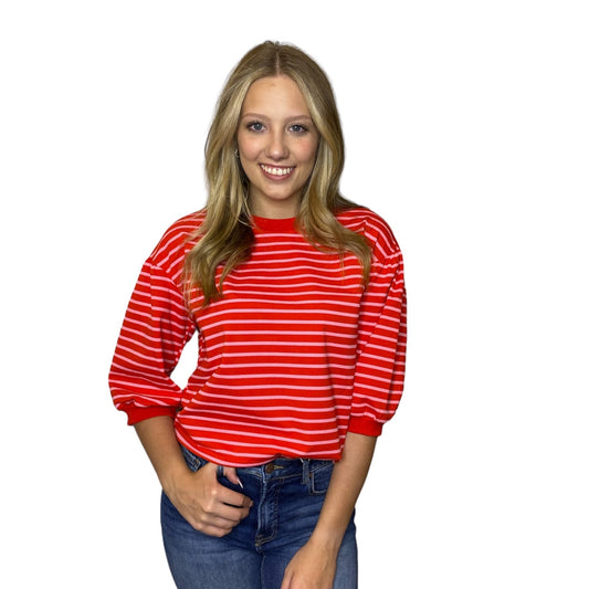 Candy Stripe Knit Blouse